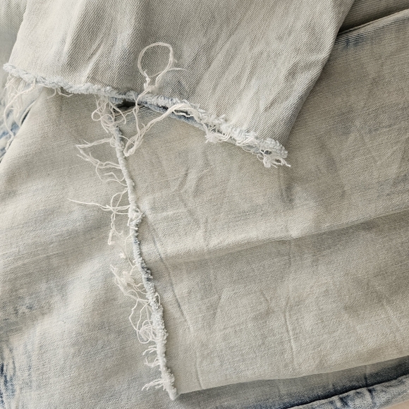 Lauren Ralph Lauren Jeans 22W Washed Denim Raw Hem Stretch Denim Crop Length - Picture 8 of 10